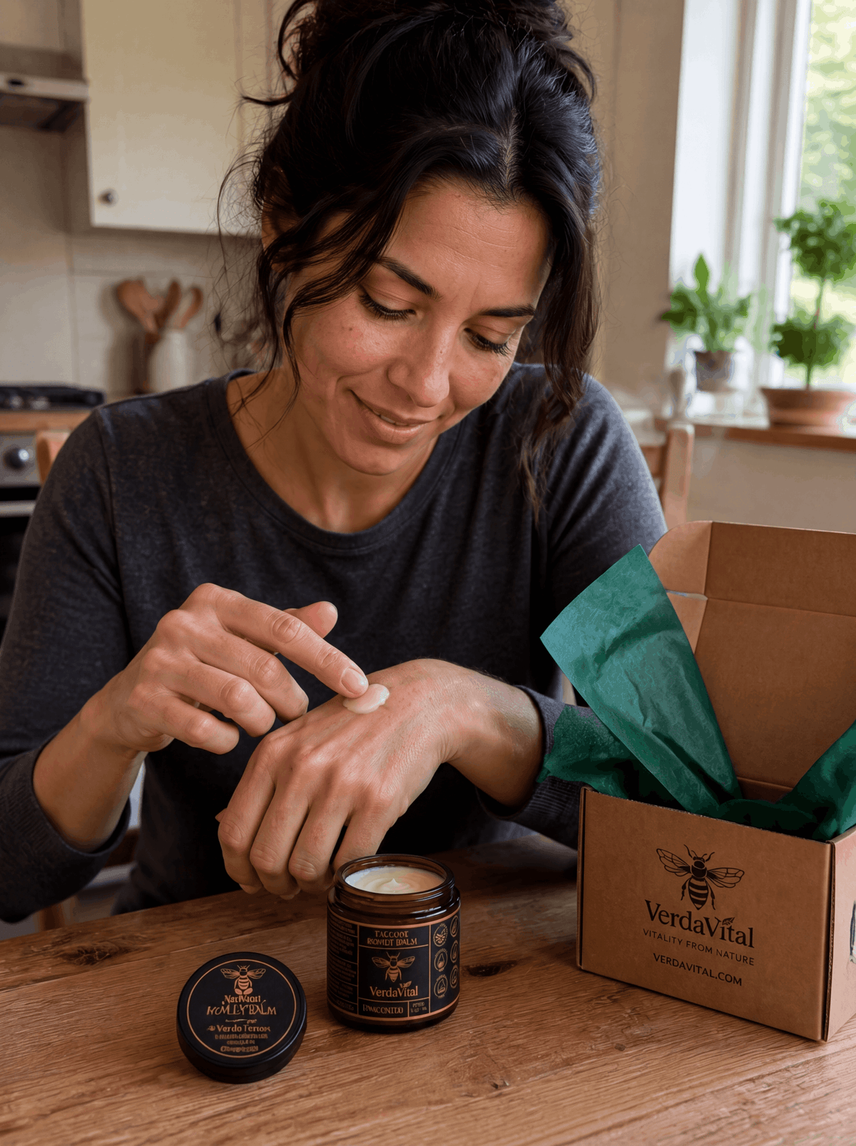 Honey Tallow Balm texture swipe — melts on contact