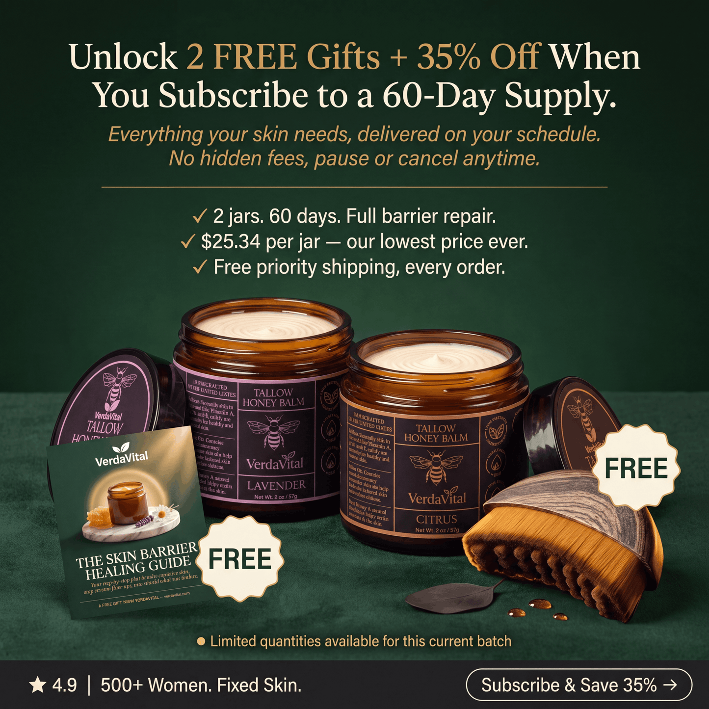 Honey Tallow Skin Barrier Balm - VerdaVital